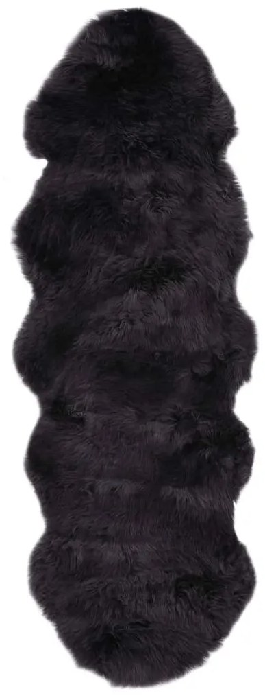 Koberec z ovčej kože tmavosivý 60x180 cm