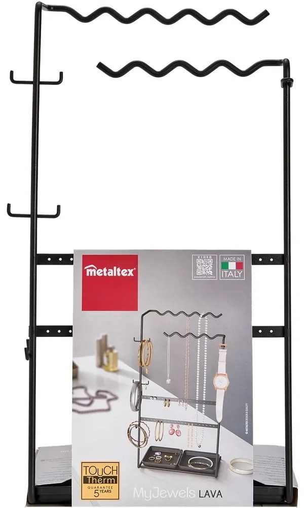 Čierny organizér na šperky Metaltex My Jewels