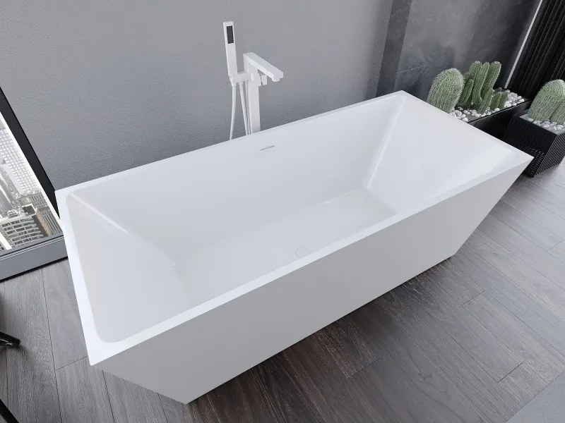 Mexen Lita, voľne stojaca vaňa 170 x 75 cm, biela, biely prepad, 52121707500-20