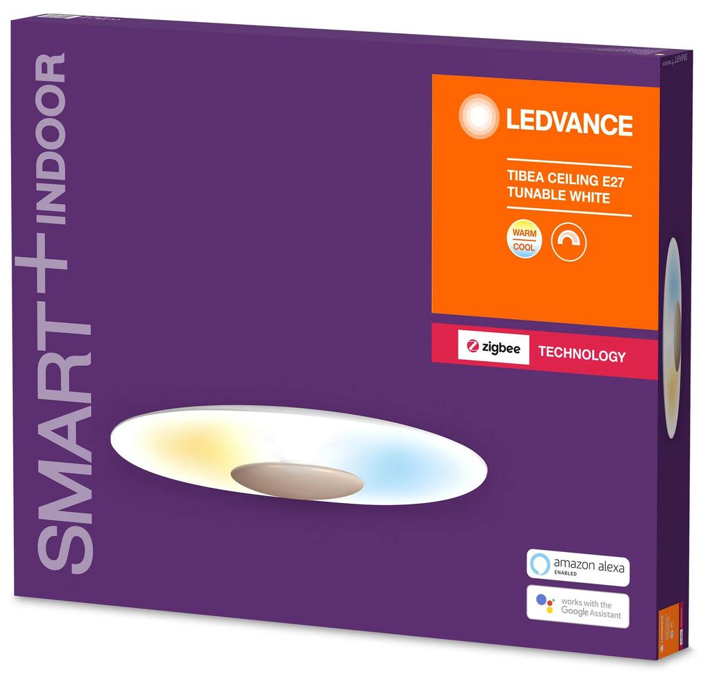 LEDVANCE Stropné LED inteligentné osvetlenie SMART ZIGBEE TIBEA, 1xE27, 22W, teplá-studená biela, 50cm, okrúh
