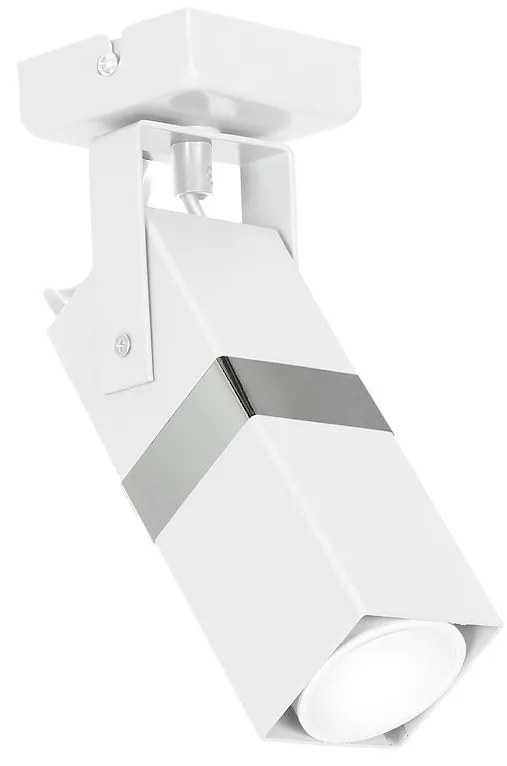 Bodové svietidlo Vidar, 1x chrómové/biele kovové tienidlo, w