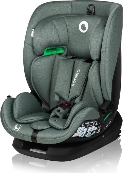 Lionelo - Autosedačka s otočnou základňou LAVENDER i-Size 76-150 cm pistáciovo zelená