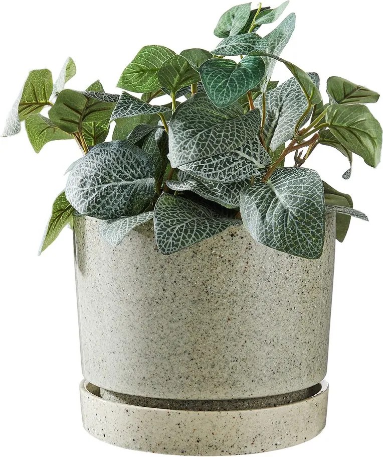 PLANT Kvetináč s miskou 20 cm - šedá
