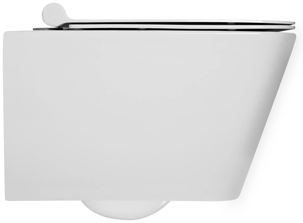 Gamma Mut, závesná WC misa 51x36 cm Rimless s pomaly padajúcim sedadlom, biela lesklá, GMA-MUT-202