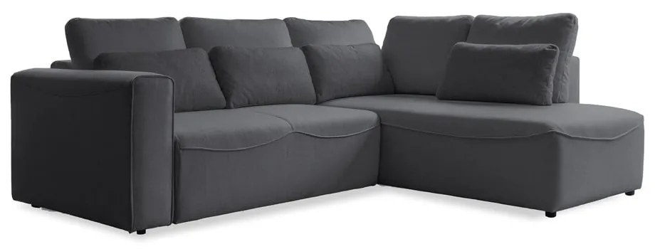 Tmavosivá rozkladacia rohová pohovka (variabilná) Homely Tommy – Miuform