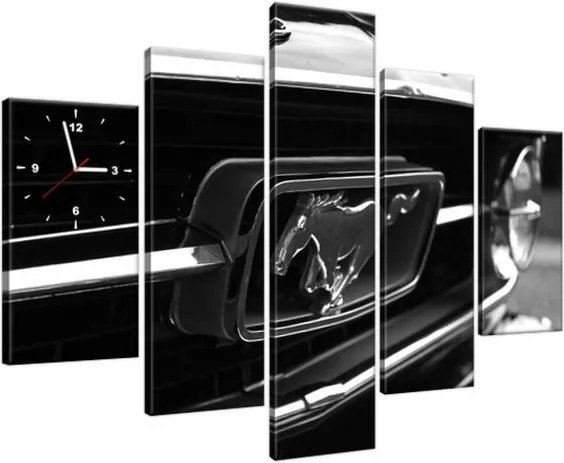 Obraz s hodinami Rýchly Mustang – Spunkr 150x105cm ZP943A_5H