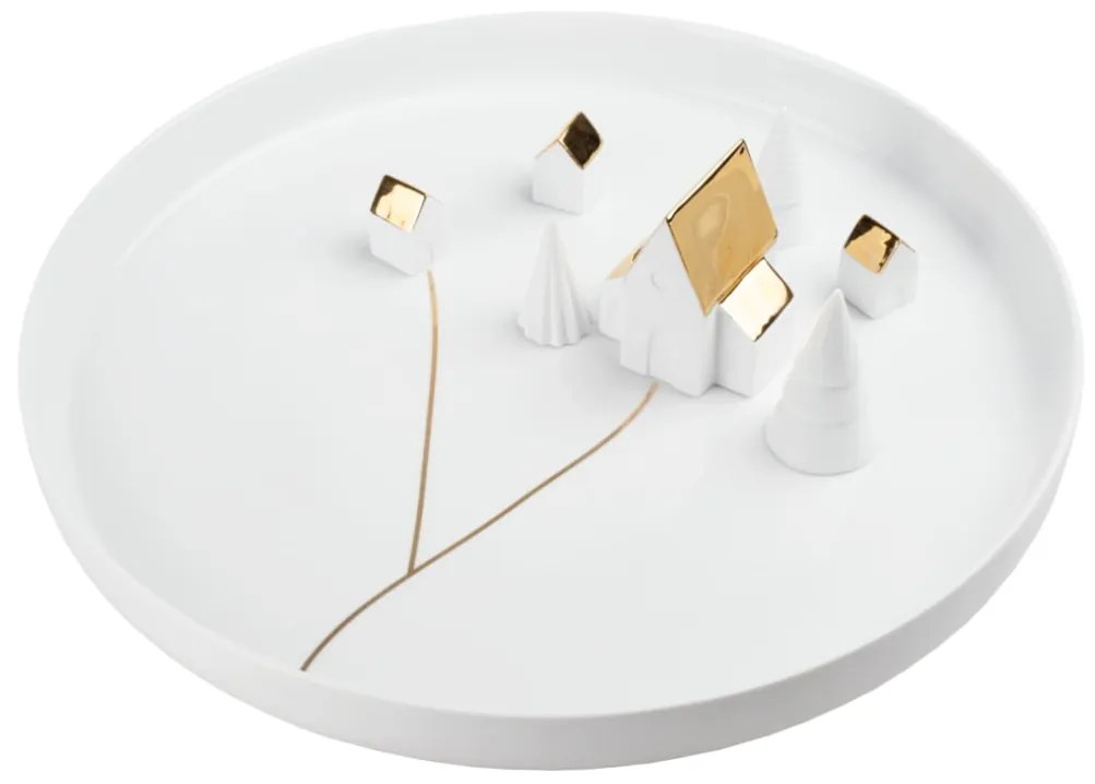 räder Porcelánová tácka Little Village Ø 40,5 cm