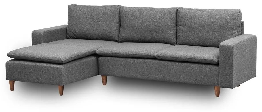 Sivá rohová pohovka (ľavý roh) Lungo – Balcab Home