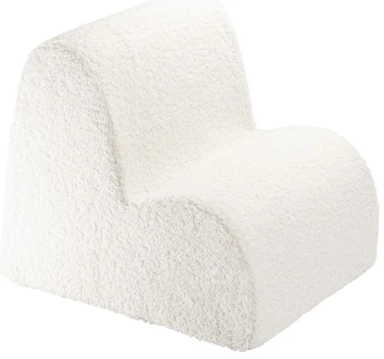 Krémové detské kresielko z textílie buklé Cloud – Wigiwama