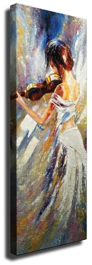 Nástenný obraz na plátne Violin Player, 30 × 80 cm