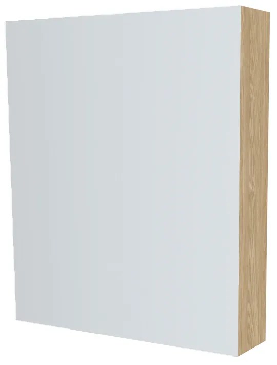 Mereo, Mereo Kúpeľňová zrkadlová skrinka 60 cm, galerka, 1x dvierka ľavá, Multidecor, Dub olejovaný, MER-CN798G61DUO1