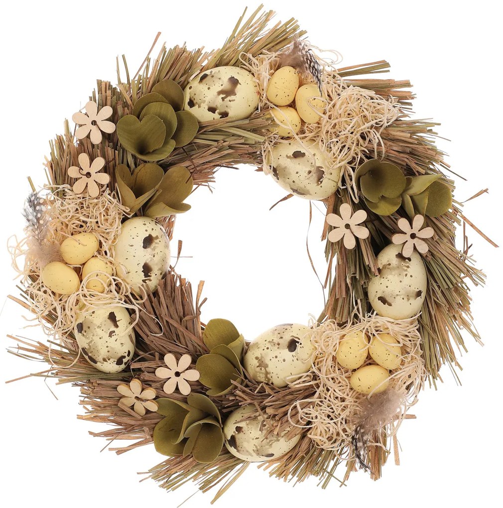 Veľkonočný slamený veniec Autronic PRK1002-L, 30cm