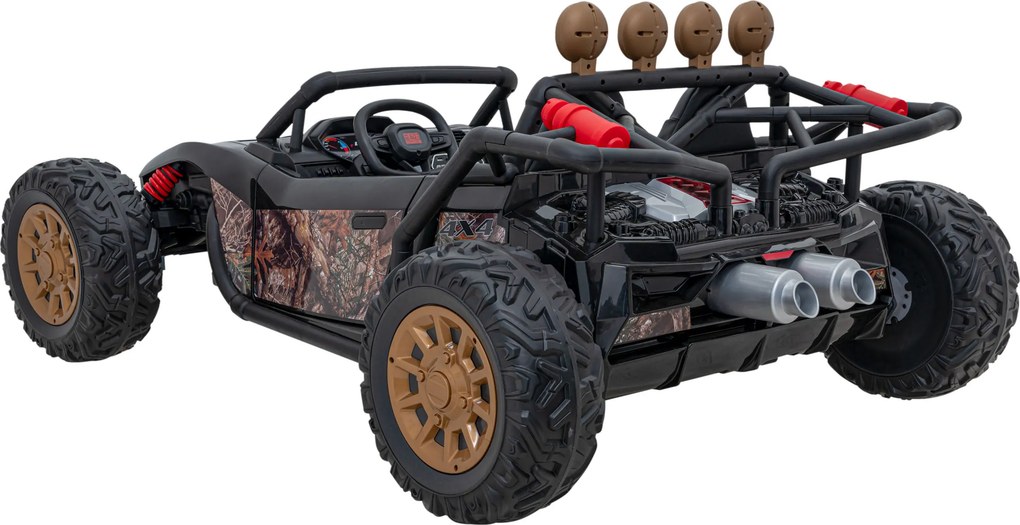 Ramiz Elektrická bugina Racing 5 pre deti čierna + motory 2x200W + diaľkové ovládanie + LED audio + pomalý štart