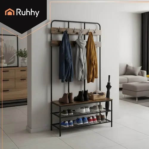 Vešiakový stojan s botníkom 182 cm Ruhhy 27036