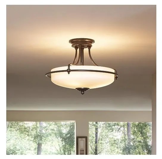 Elstead QZ-GRIFFIN-SFM-PN - Prisadený luster GRIFFIN 4xE27/100W/230V bronz