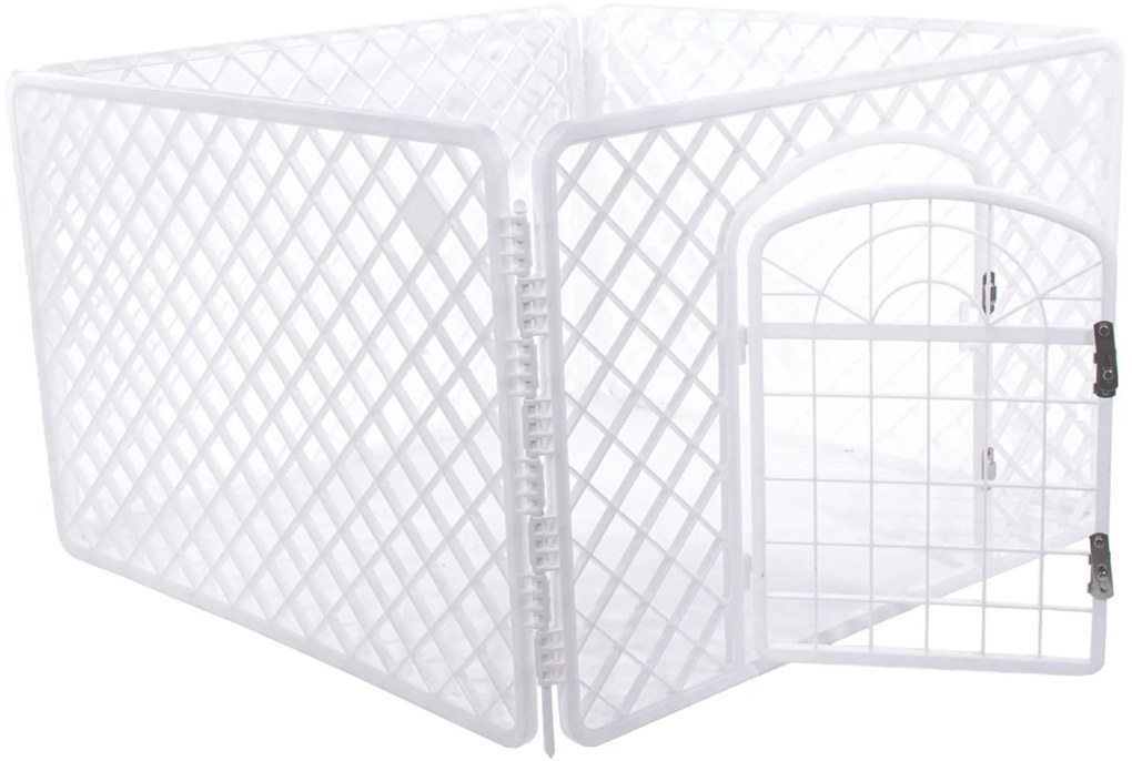 PreHouse Ohrádka pre psa 90x90x60cm - biela