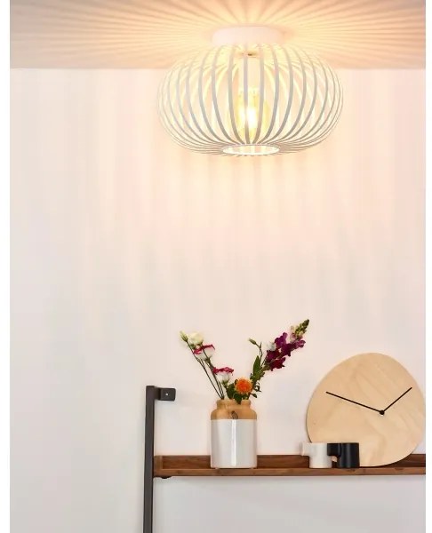 Lucide 78174/40/31 - Stropné svietidlo MANUELA 1xE27/60W/230V pr. 39,5 cm biela