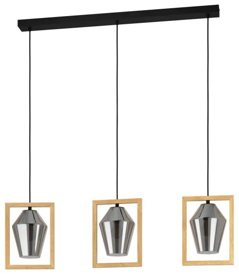 Eglo 99702 - Luster na lanku VIGLIONI 3xE27/40W/230V