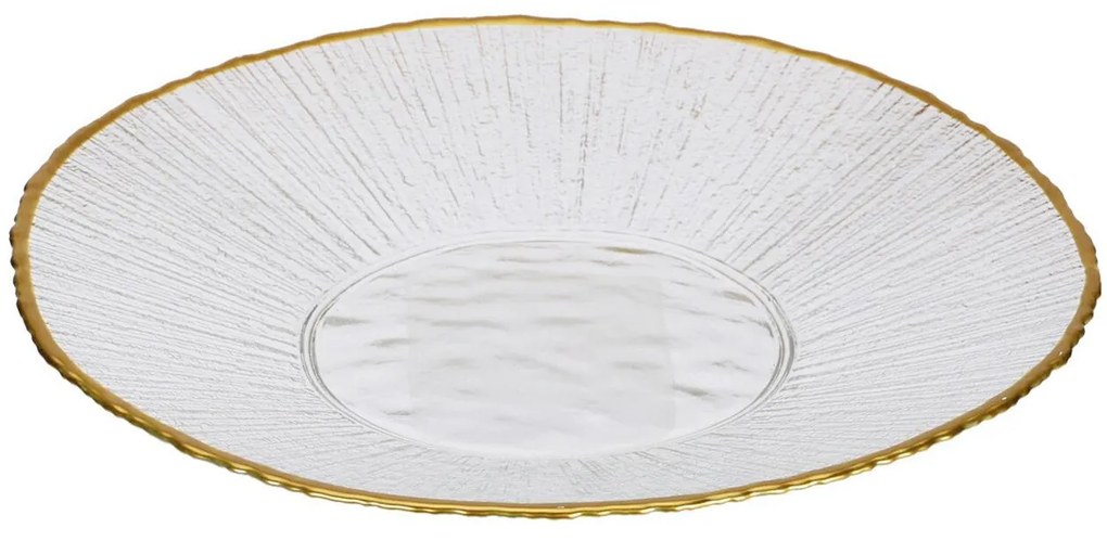 Sklenený tanier Mia (fi), 21 cm, biely