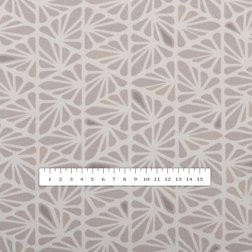 Biante Bavlnený záves Sandra SA-628 Sivobéžová mozaika na bielom 150x150 cm
