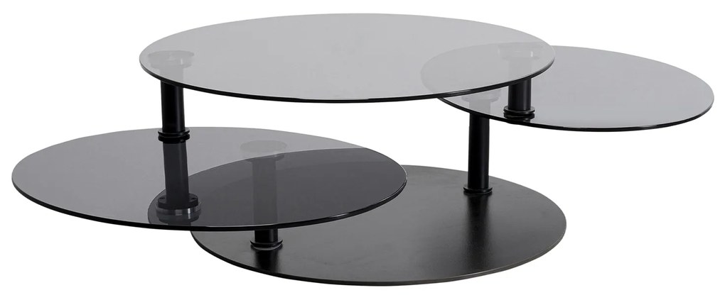 Twist konferenčný stolík čierny Ø90 (170)x90 cm