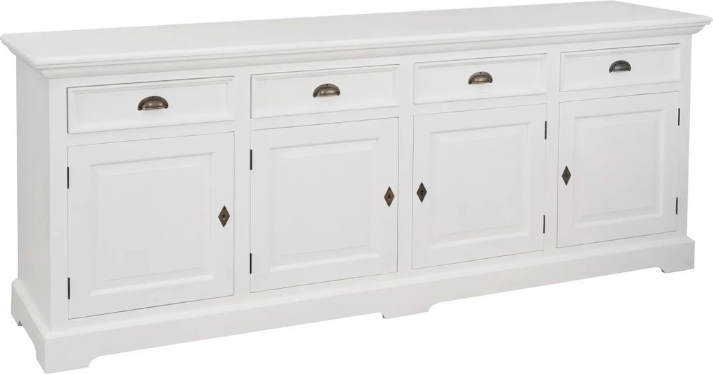 Komoda Brighton 4 dverí + 4 zásuvky white