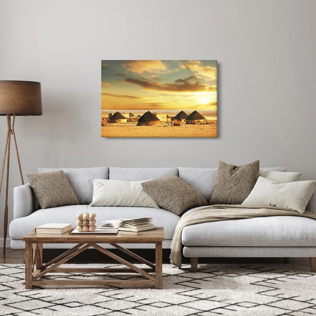 Obraz - Chatrče na púšti (90x60 cm)