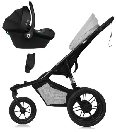 Lionelo - Športový kočík AZURA čierna/šedá