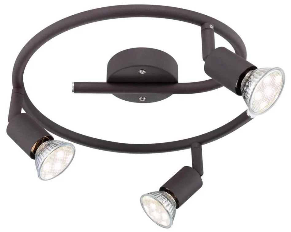 GLOBO 57382-3L - LED Bodové svietidlo OLIWA 3xGU10/3W/230V čierna