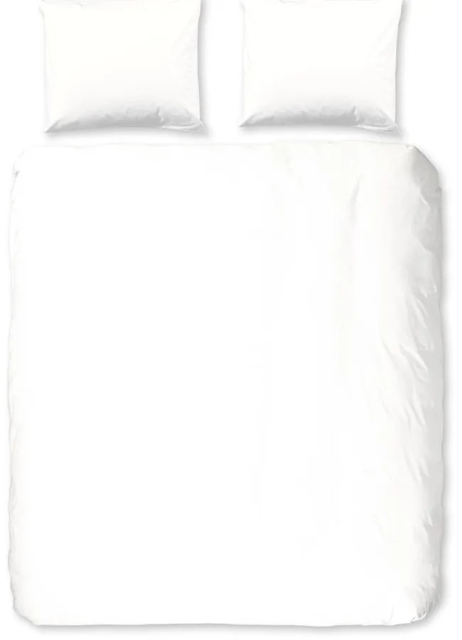 Biele flanelové predĺžené obliečky na dvojlôžko 240x220 cm – Good Morning