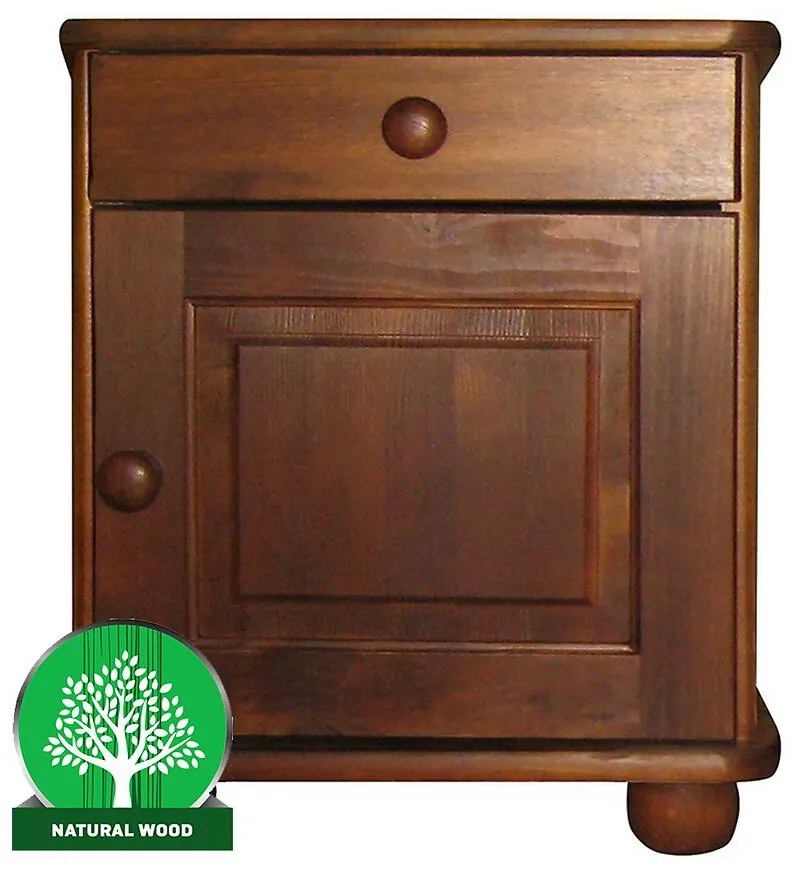 Nočný stolík hnedý Filunek