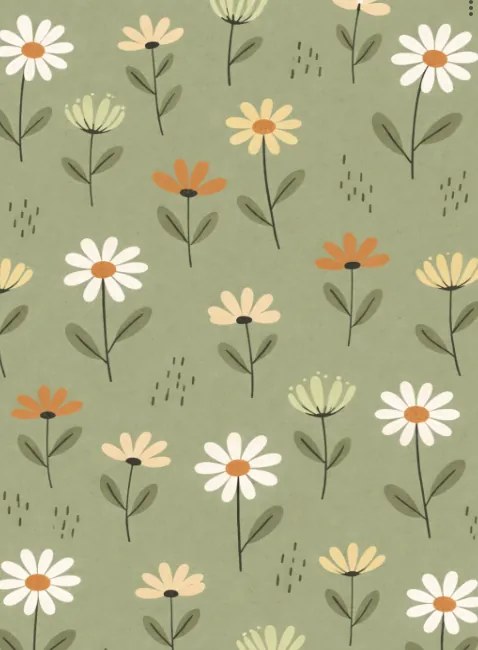 Krepové obliečky do postieľky Renforcé FLORAL NEST zelené Rozmer obliečky: 45 x 65 cm | 90 x 140 cm