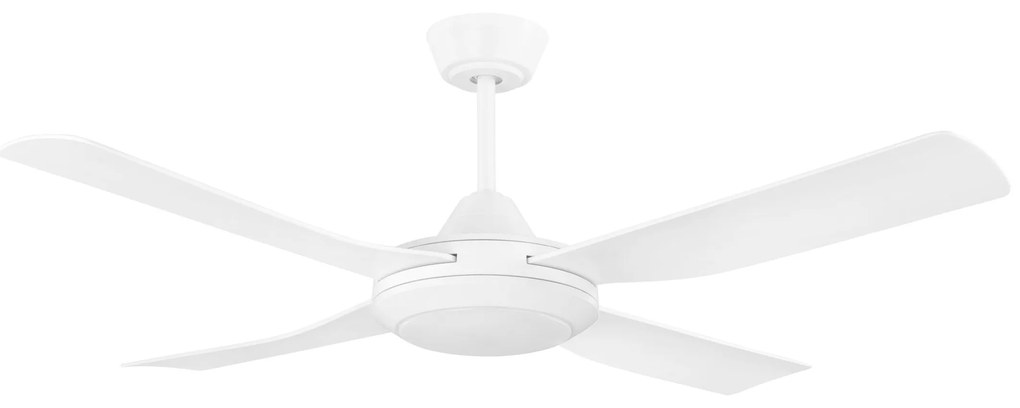 EGLO Stropný reverzný ventilátor s nástenným ovládaním a LED osvetlením BONDI 48, 4 rýchlosti, biely