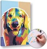 Maľovanie podľa čísel GOLDEN RETRIEVER – nízka náročnosť