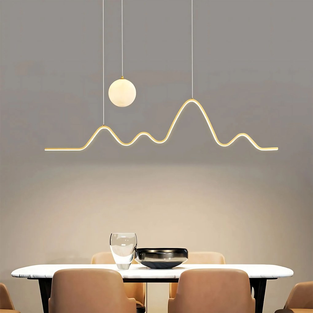 Toolight Toolight, LED závesné osvetlenie 120cm, 36W, 3000K, LHJ034-CP, zlatá matná, OSW-60021