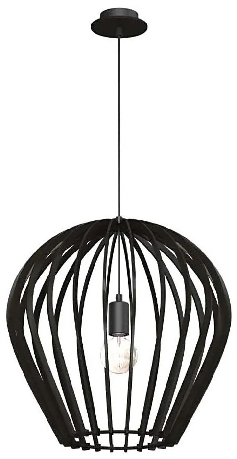 Amplex 5019 - Luster na lanku BALA 1xE27/20W/230V čierna