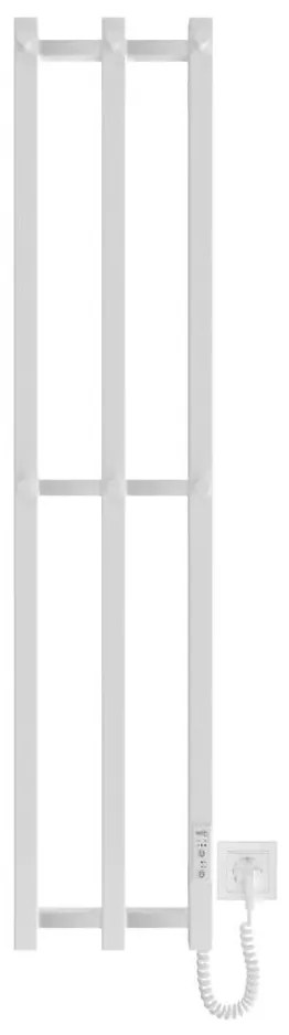 Kúpeľňový radiátor HF SLIM 110W/230V 117x25 cm biela hranatý