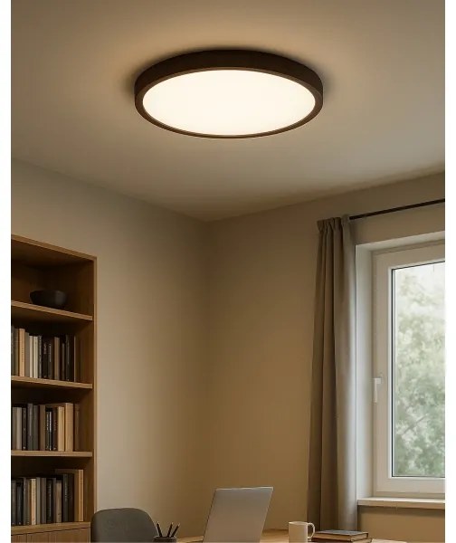 LED stropné svietidlo LED/32W/230V 3000/4000/6500K, priemer 40 cm, hnedé