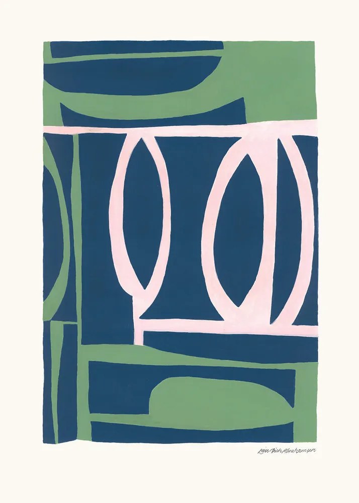 Moikka Plagát Green House by Leise Dich Abrahamsen 50x70 cm