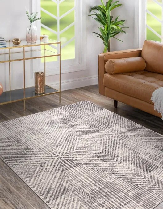 Koberec ANGEL 7890 / 52042 rybia kosť, chevron béžový / sivý