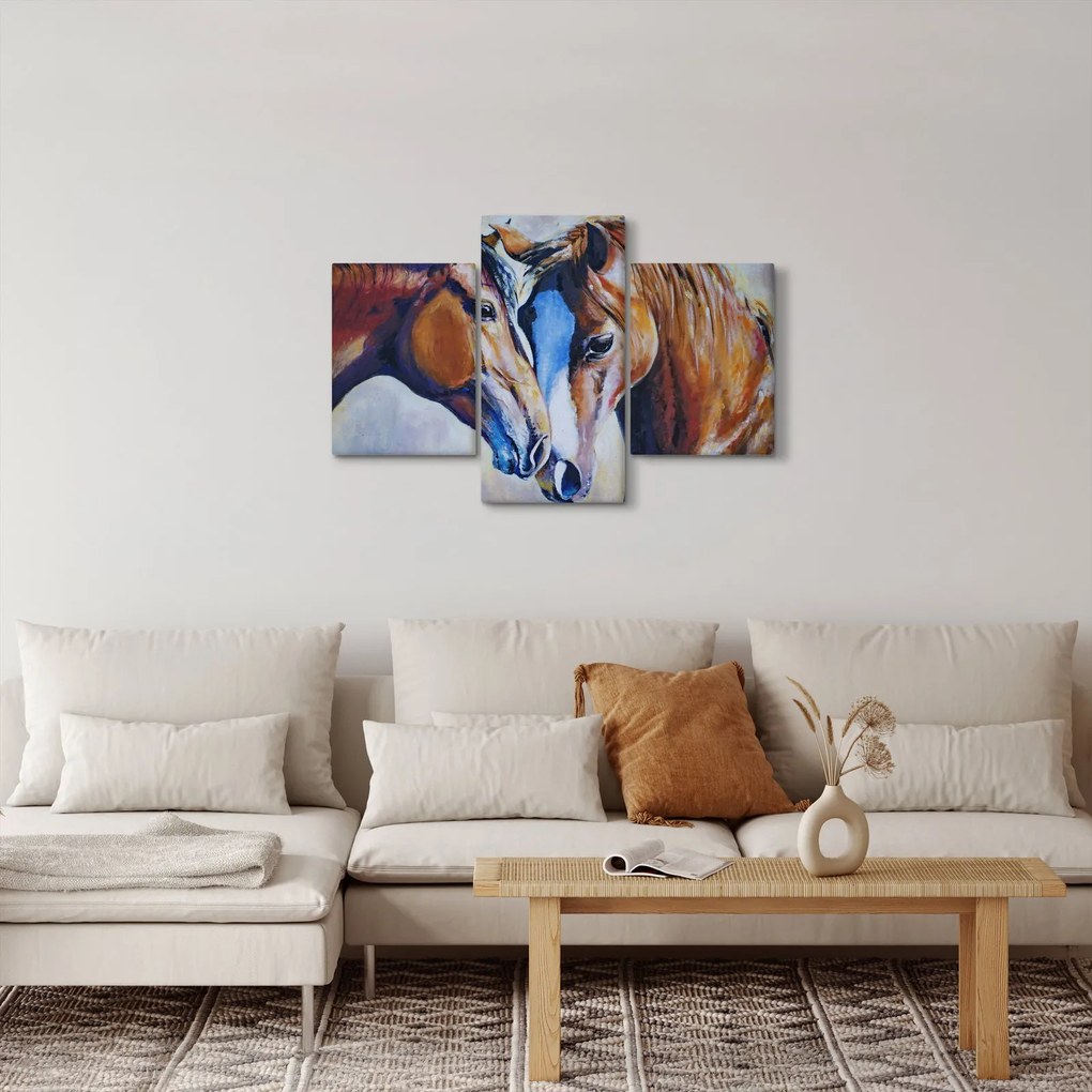 Obraz - Zamilované kone (90x60 cm)