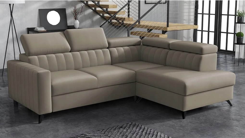 Rohová sedačka Laviosuna 2RRLXP (hnedá) (s úl. priestorom) (p)