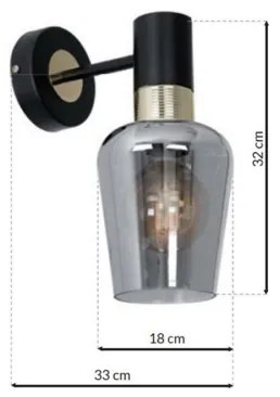 Nástenné svietidlo ROMA BLACK 1xE27/60W/230V