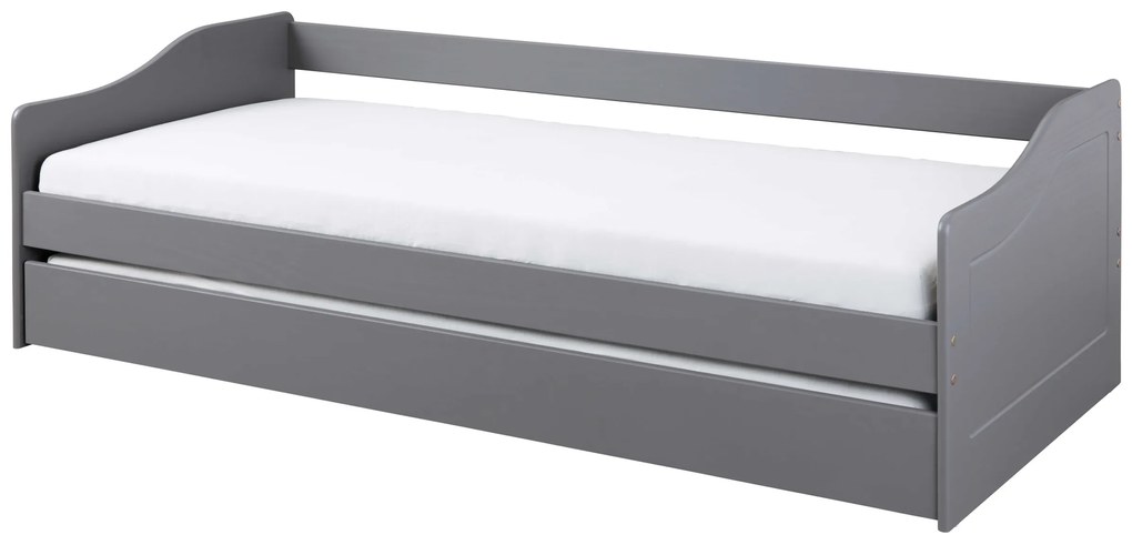 Inter Link Výsuvná detská posteľ Leonie (sivá, 90 x 200 cm)  (100394248)