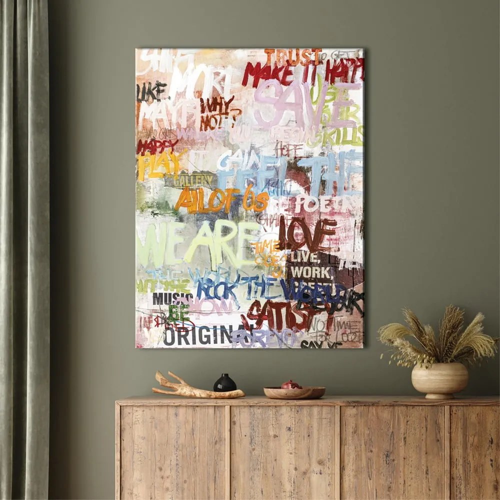 Obraz s ručne maľovanými prvkami 90x118 cm Streetlife – Malerifabrikken