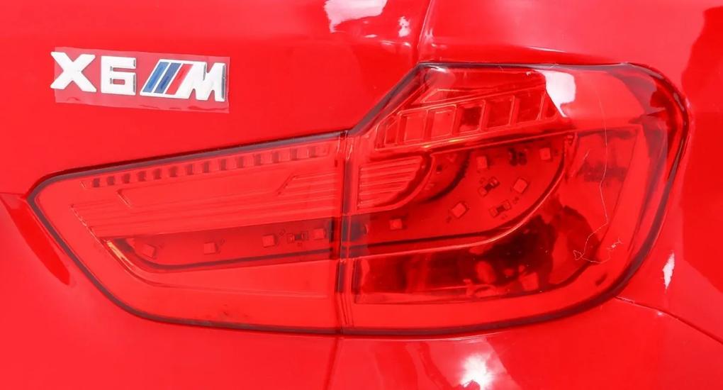 RAMIZ ELEKTRICKÉ AUTÍČKO BMW X6 - NELAKOVANÉ - ČERVENÉ - MOTOR 2X45W - BATÉRIA 2 x 6V/7Ah - 2023