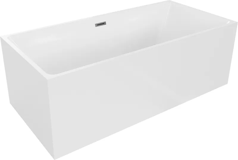 Mexen Nita, voľne stojaca vaňa 170 x 80 cm, biela, brúsený grafit prepad, 52091708000-95