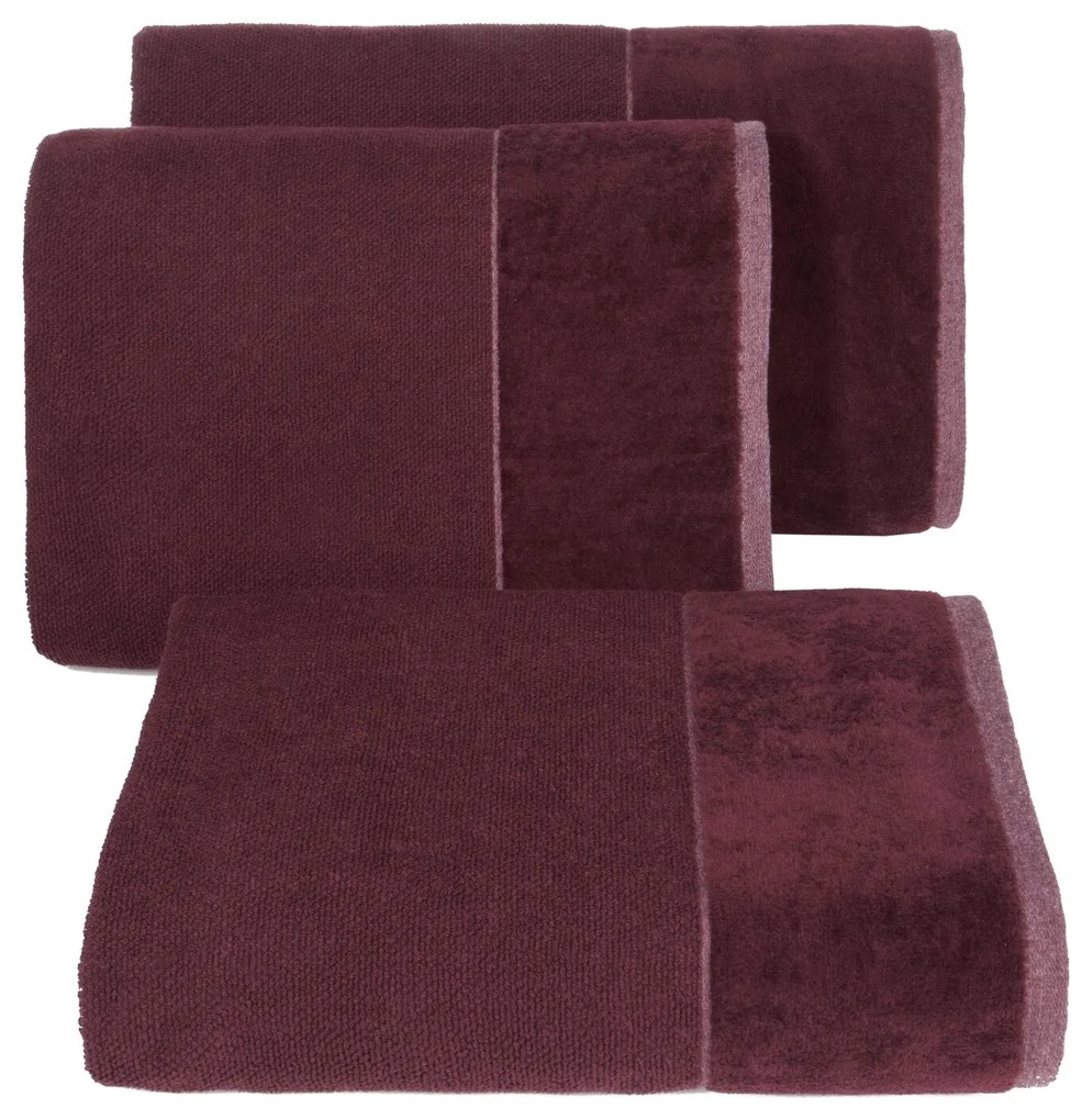 BAVLNENÝ UTERÁK LUCY8 50X90 CM BORDOVÁ