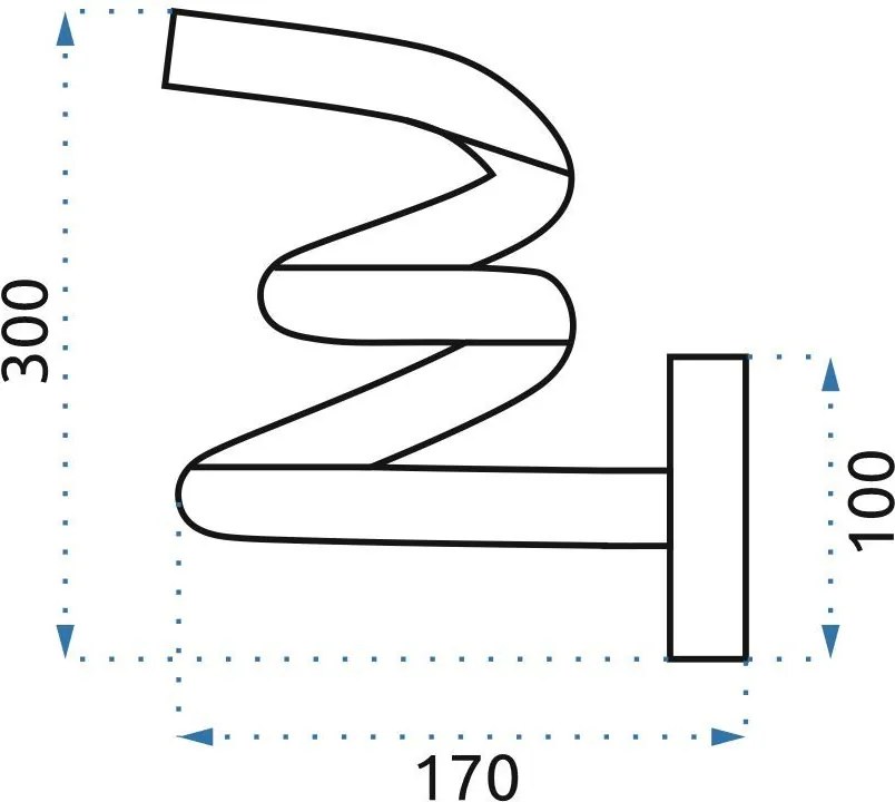 Toolight - LED nástenná lampa SPRING UP APP829-W, čierna matná, OSW-09181