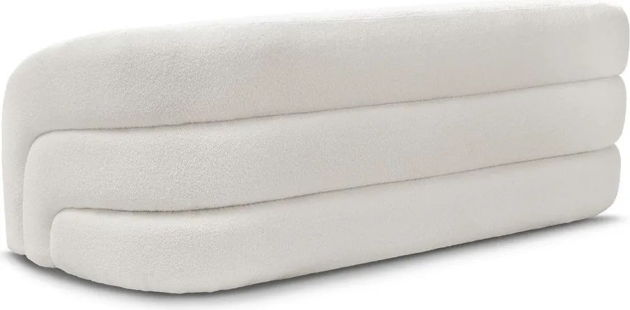 Biela pohovka z textílie buklé 193 cm Elina – Bobochic Paris